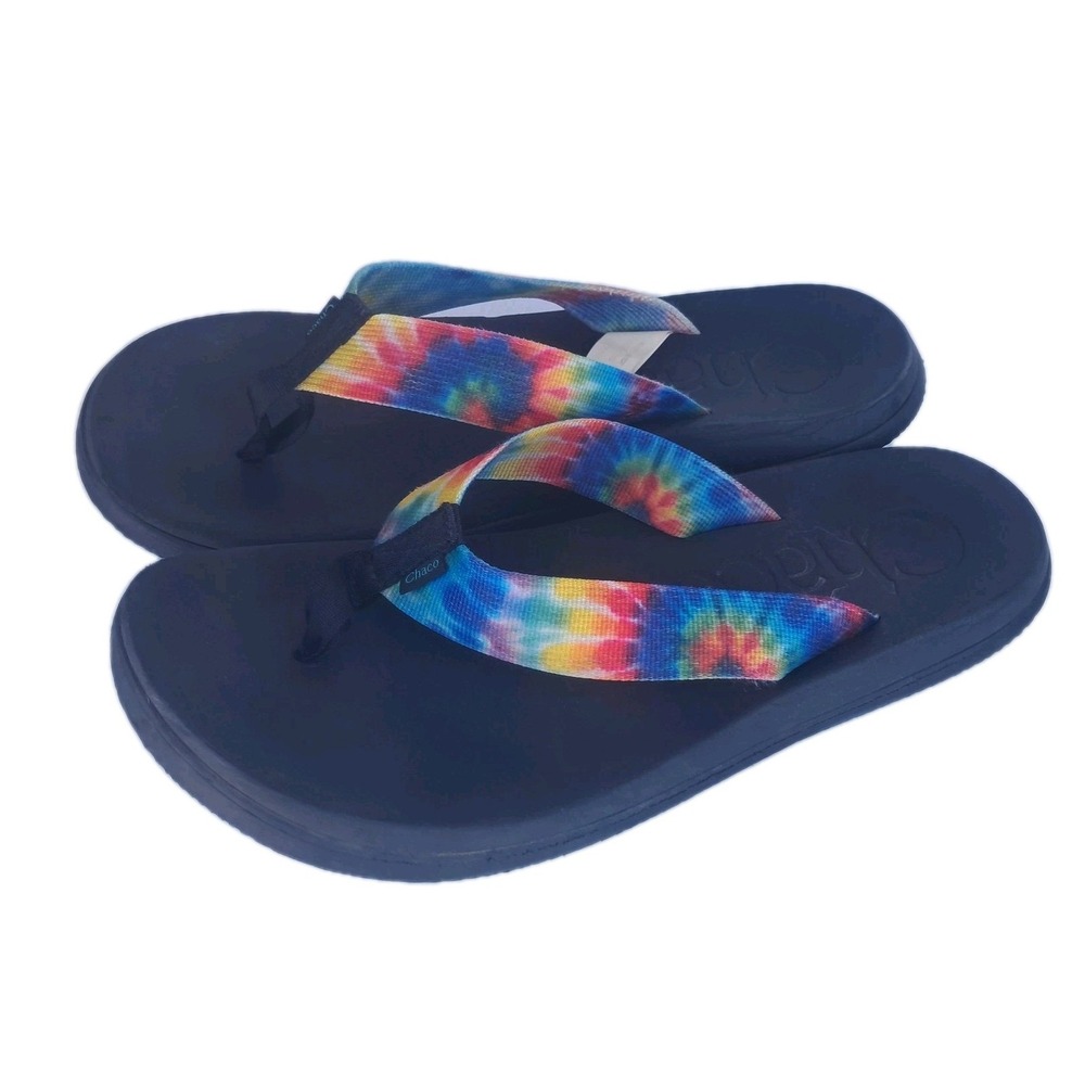 Chaco Sandals Womens 11 Chillos Flip Flop Multicolor Tie Dye Thong JCH108035